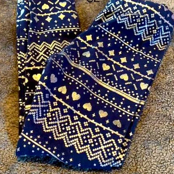 Blue & gray leggings toddler girl - Picture 1 of 1